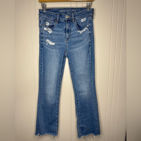 American Eagle Distressed Blue Jeans - Picture 1 of 10